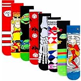 Odd Sox &ndash; Big Kids 8-Pack Novelty Themed Crew Socks Bundle-Shoe Sizes 3&ndash;5 &ndash; Soft, Comfortable, Great Durable Gift for Kids