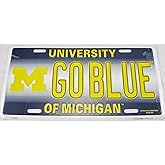 Go Blue State License Plate Michigan University Football Wolverines Sign L935