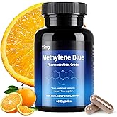 Crobirware Methylene Blue Capsules, 99% Purity Pharmaceutical Grade Methylene Blue, 60 USP Grade for Improved Brain Absorption, Healthy Cellular, Focus, Clarity, Energy, Cognitive Support, Made in USA