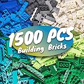 1500 Pieces Building Bricks, Classic Bulk Small Blocks, Classic Bricks Set Basic Building Blocks Compatible with All Major Br
