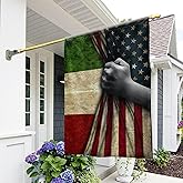 FLAGWIX Italian American Flag - 4th of July Decorations For Home, House Flag 30x40 - USA House Garden Flags Premium Polyester, Double Sided Heavy Duty Canvas, Decorative Indoors Outdoors Flags