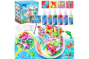 Kacwsoay Magic Water Elf Toy Kit for Kids - Aqua Fairy Water Pets with 6 Colors - DIY Squishy Maker Crafts Birthday Gifts for