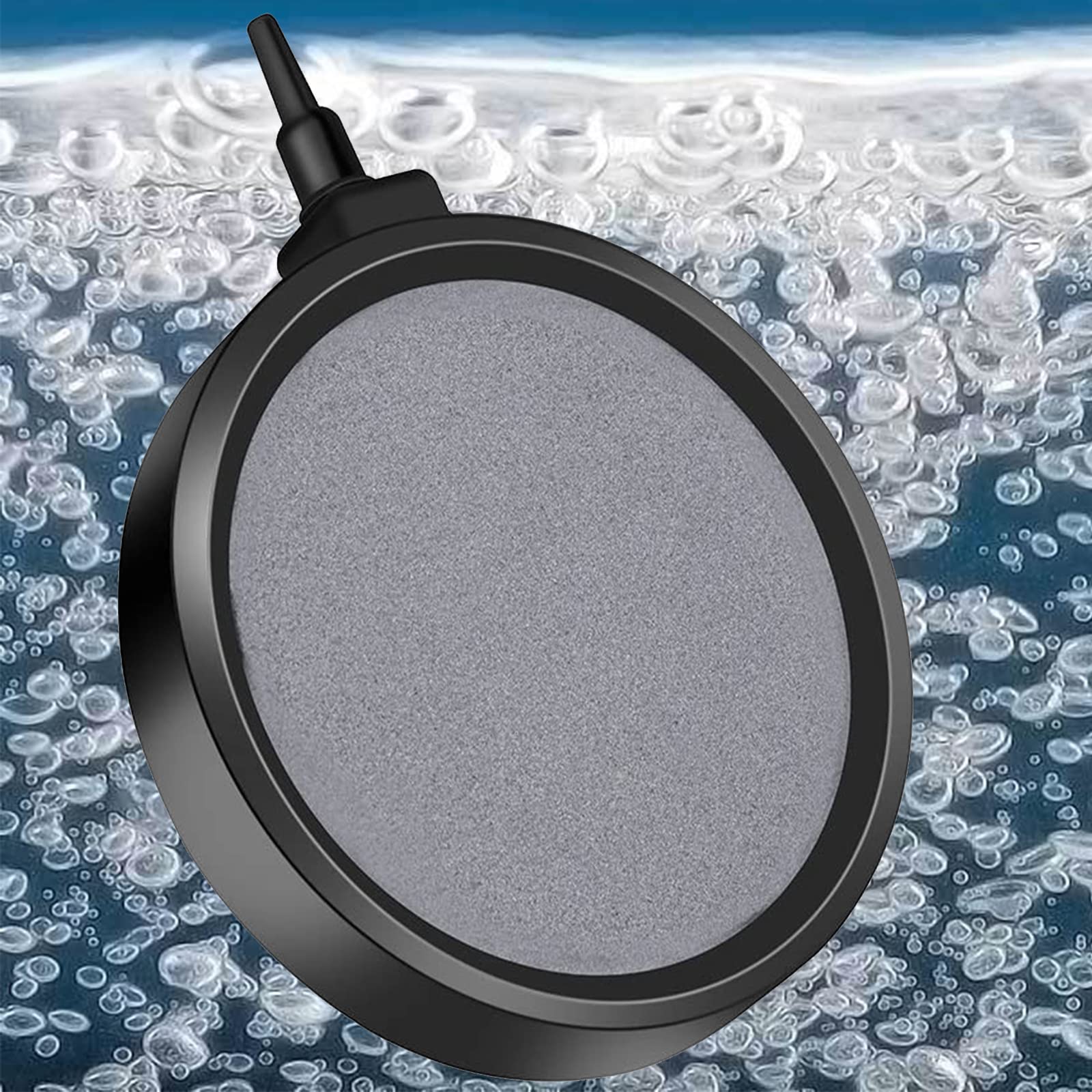 Eterspr Bubble Stone for Ponds, Aerator for Aquarium, Large Air Stone Disc, 4 mm / 8 mm Hose, Connectable, for Ponds, Aquariums and Fish Tank