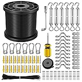 NEREUS String Light Hanging Kit with 200 Ft Vinyl