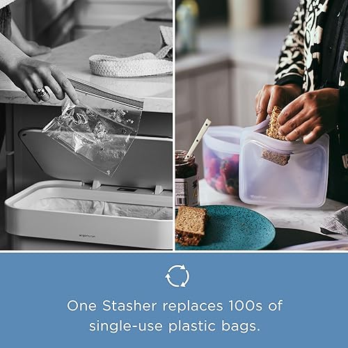 Stasher Premium Silicone Reusable Food Storage Stand-Up Mini Bag