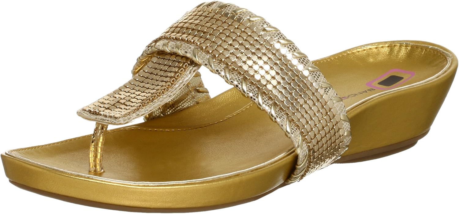 Amazon.com | Bandolino Women's Zasha Sandal, Gold, 7 M | Sandals