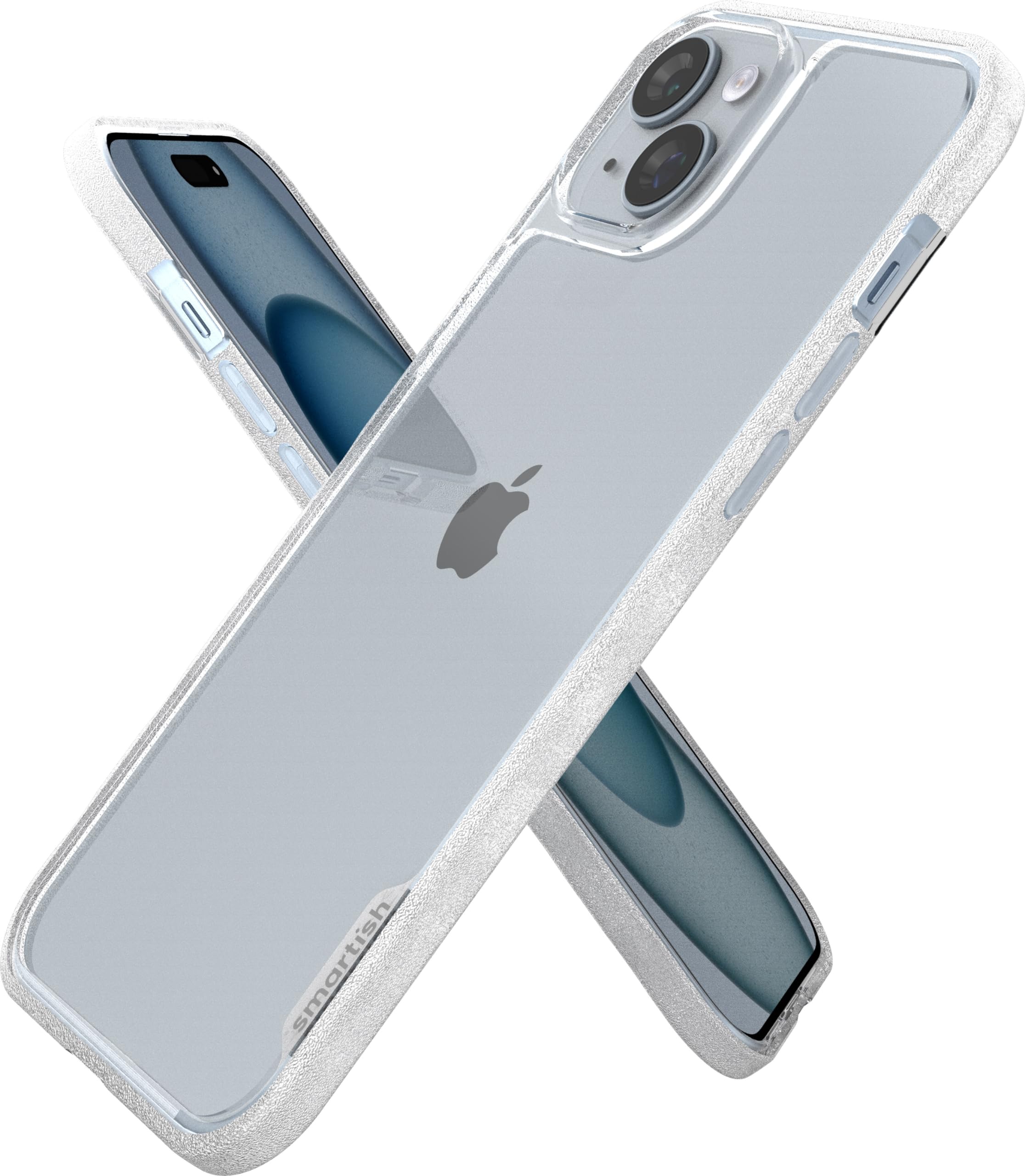 Smartish iPhone 15 Plus Slim Case - Gripmunk - [Lightweight + Protective] Thin Grip Cover with Drop Protection - Clearly Clear
