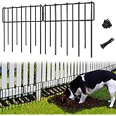 Animal Barrier Fence, 10 Pcs Upgrade 1.26 in Gap Decorative Fences No Dig Fence for Rabbits and Dog Ground Defense, Rustproof Metal Wire Garden Fence Border for Garden &amp; Patio Landscaping