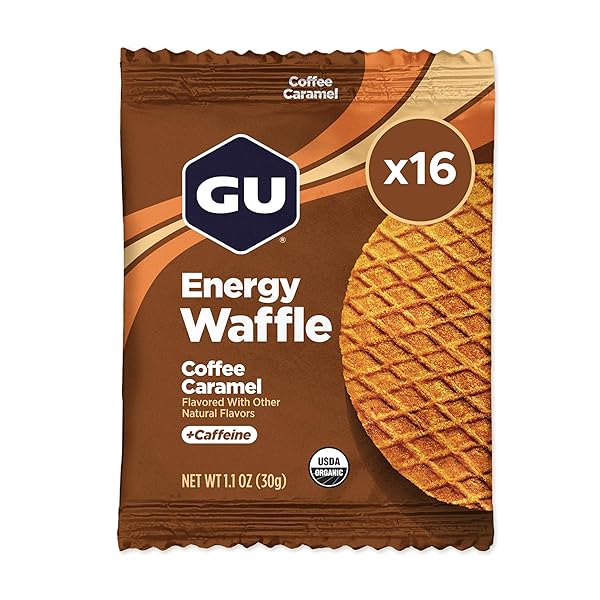 GU ENERGY STROOPWAFEL CARAMEL COFFEE SPORTS NUTRITION WAFFLE,...