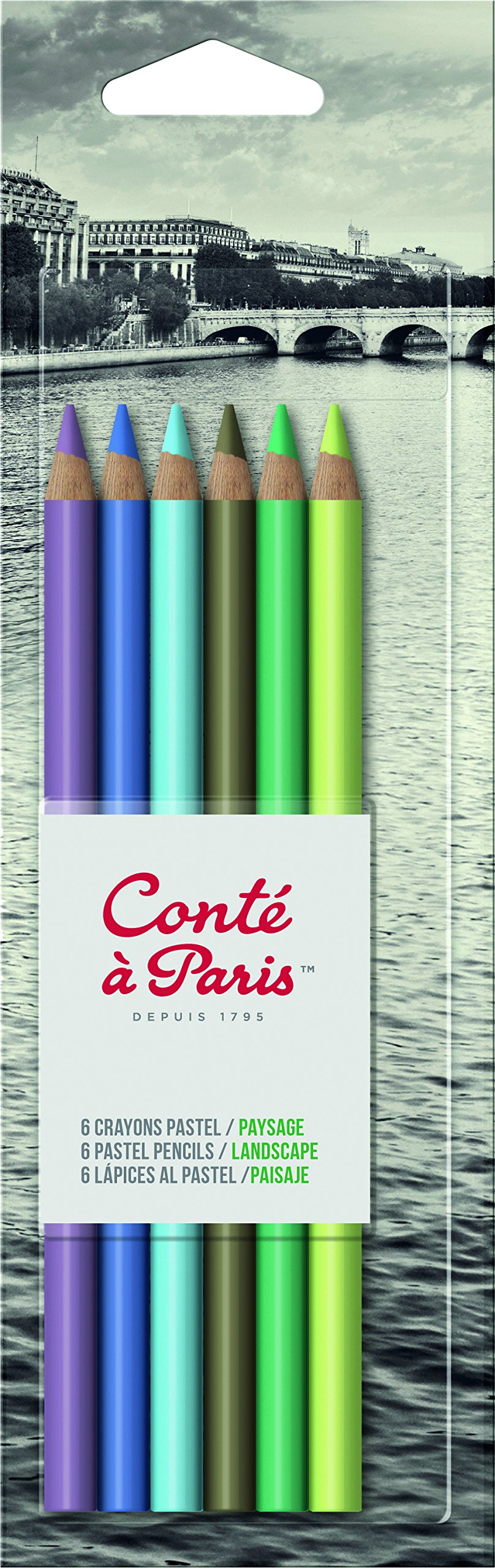 Conté à Paris Landscape Pastel Pencil (Pack of 6)- Packaging and color may vary