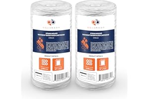 Aquaboon 5 Micron Water Filter 10 x 4.5 inch - String Wound Water Filter for Whole House System - Compatible with 84637, WPX5