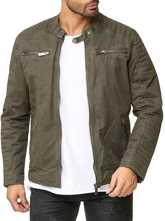 Redbridge Herren Jacke Übergangsjacke Bikerjacke Freizeitjacke Gesteppt