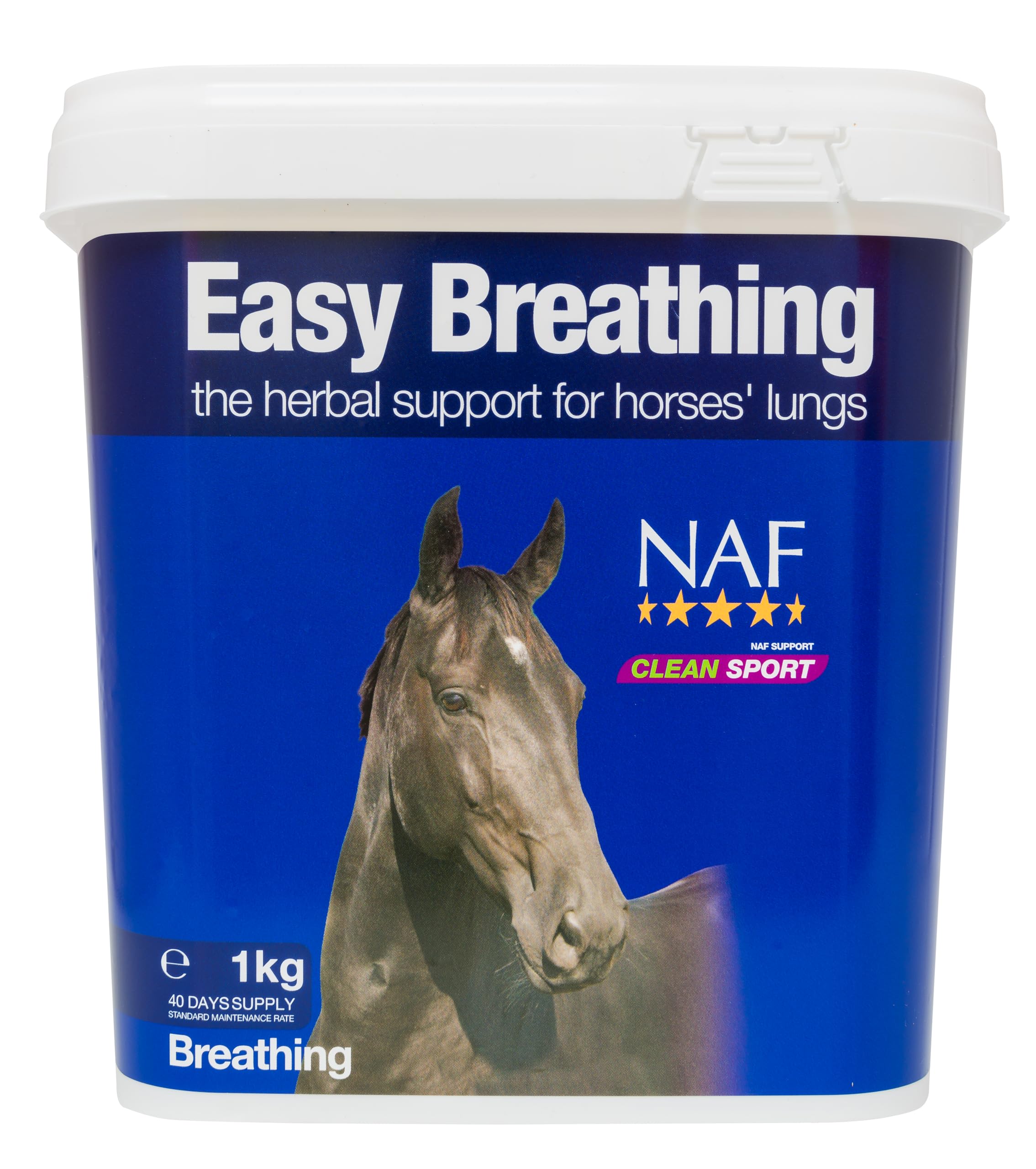 NAF Easy Breathing 1kg – Herbal Respiratory Supplement for Horses – Supports Clear Airways, Lung Health & Immune Function – Natural Daily Powder