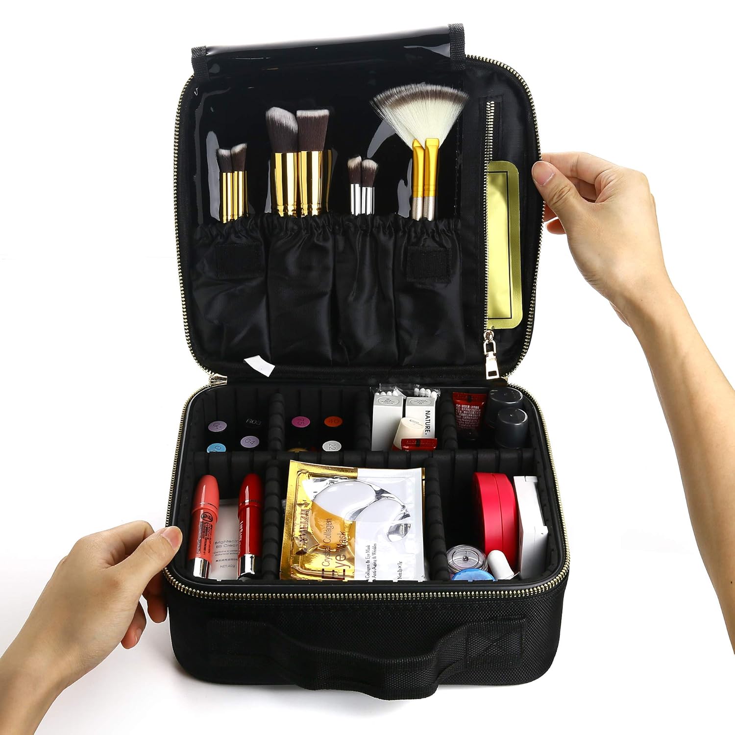 Best Makeup Case Waterproof Adjustable 3 Layers