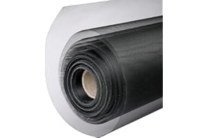 WIREWONDERS 304 Black Stainless Steel Robust & Shielding Window Screen Replacement Mesh Screen, 39IN x 10FT, Perfect for Windows, Doors, Patios & Pets, Mosquito-Proof,Sturdy Screen Mesh Roll (20 Mesh)