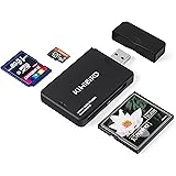 KiWiBiRD USB 3.0 (3.1 Gen 1) Super-Speed Card Reader 9-in-1 for CF (UDMA), SDXC, SD, MMC, RS-MMC, SDHC, Micro SD, Micro SDXC, Micro SDHC Cards [Supports UHS-I Cards] - BLACK