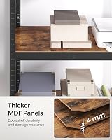 SONGMICS Shelving Unit 40 x 80 x 160 cm Rustic Brown Black 520 kg Load view 8