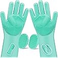 Augwind 6PCS Pet Grooming Kit | Dog Washing Gloves | Dog Bath Brush | Dog Bath Gloves | Dog Shampoo Brush | Pet Grooming Gloves | Cat Bathing Supplies | Dog Bath Supplies (Green)