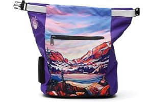 GNARLY DOOD Rock Climbing Chalk Bucket | for Bouldering Gym & Outdoor Use | Durable Hook and Loop Closure, 2 Zippered Pockets, Easy-Carry Handle