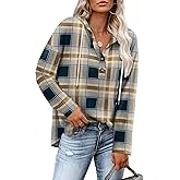 RUMIA Womens Tops V Neck Button Sweatshirt for Women Pullover Long SLeeve Shirts Fall Outfits 2025 Loose Fit S-3XL