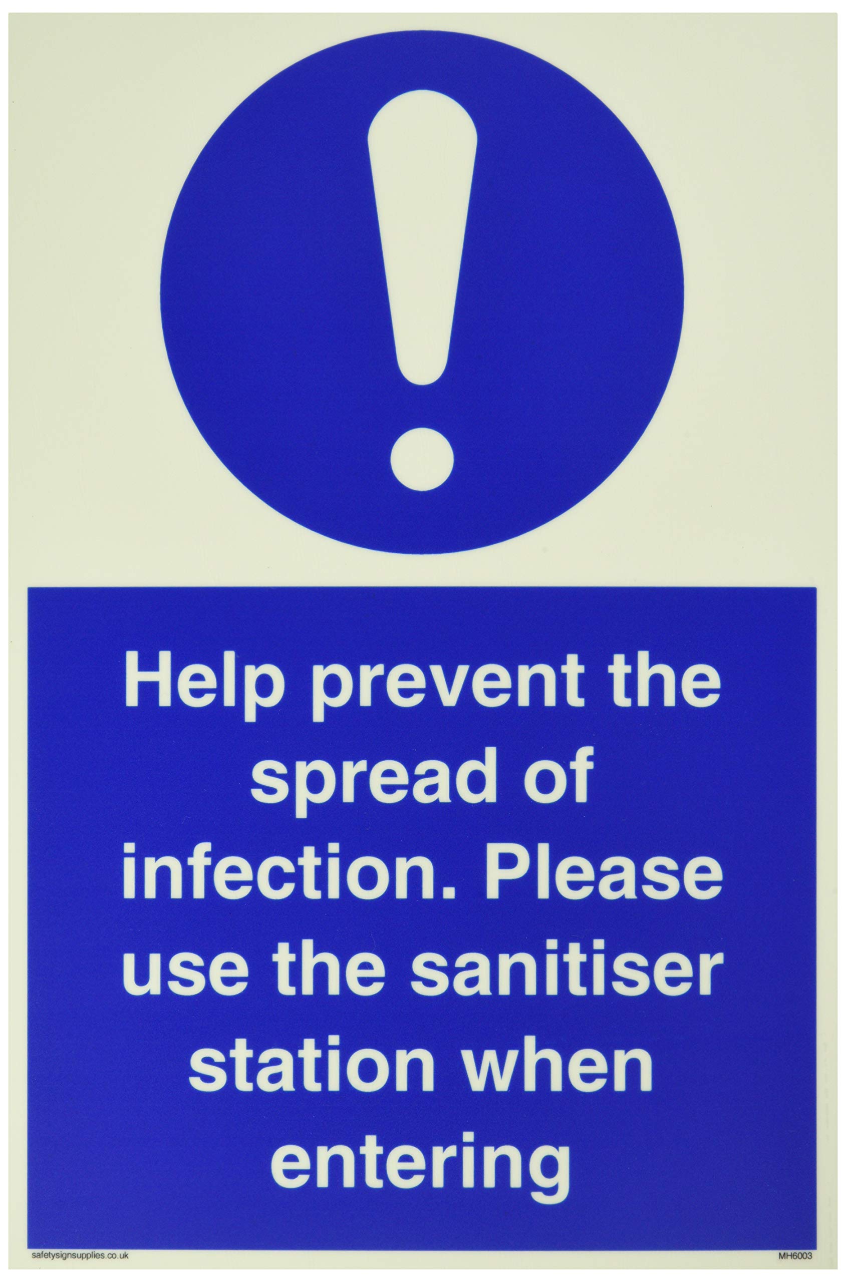 Help prevent the spread of infection. Please use the sanitiser station when entering
