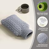 Samply 2L Hot Water Bottle with Knitted Gray Cover Premium Material view 5