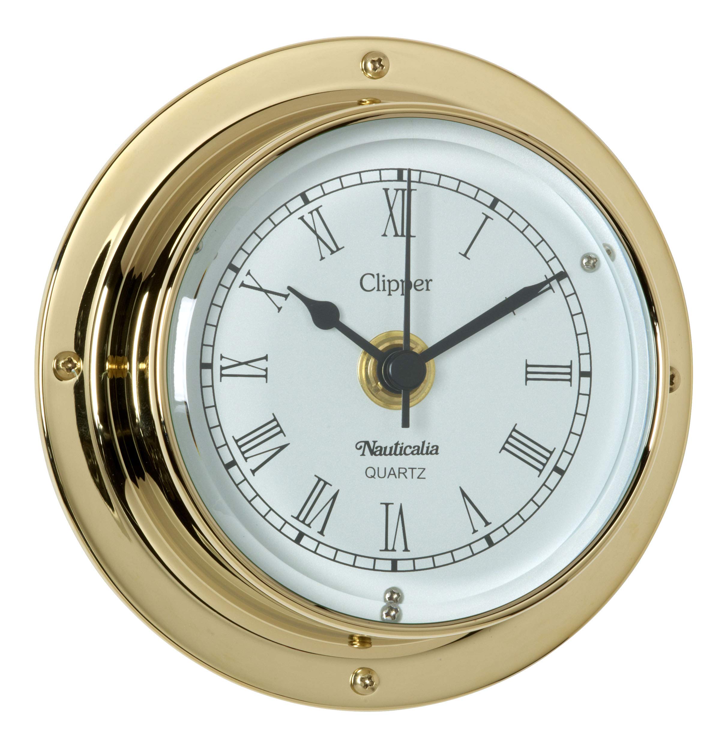 Clipper QuickFix Clock, Brass