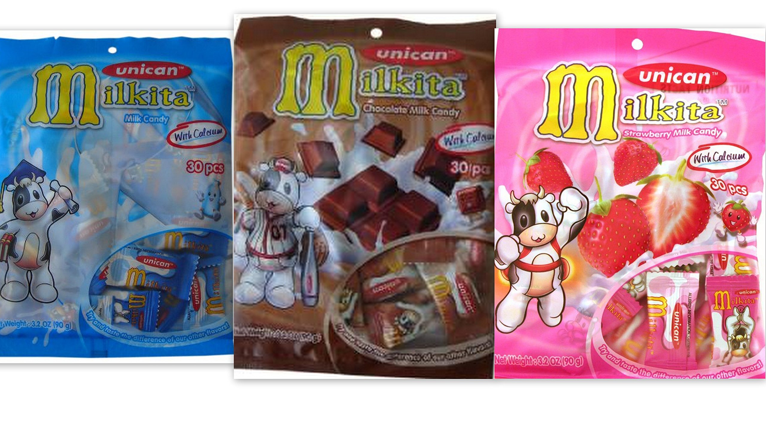 Unican Candy Milkita Variety Bundle 3 2 Ounce Packages Pack Of 3 Includes 1 Bag Chocolate Flavor 1 Bag Vanilla Flavor 1 Bag Strawberry Flavor Total 90 Candy Pieces Buy Online In China At China Desertcart Com Productid 14371216