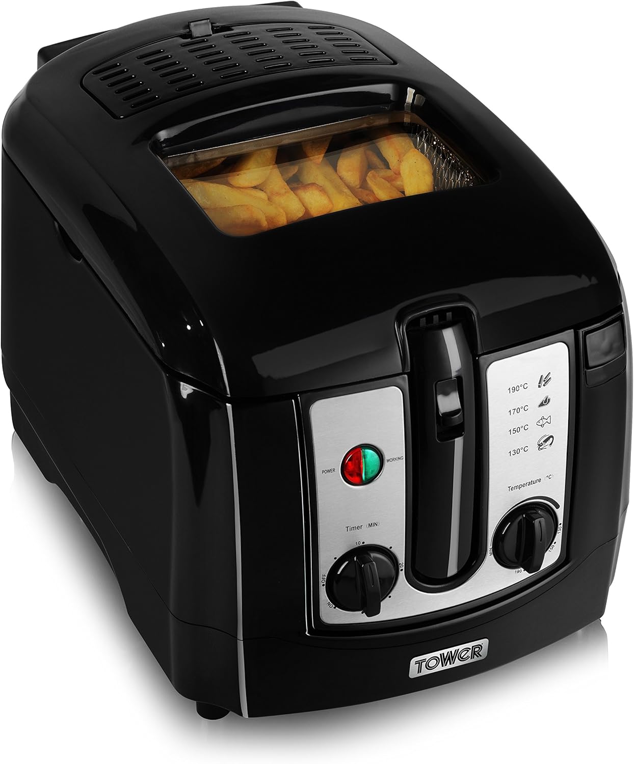Tower T17002 Deep Fat Fryer with Adjustable Thermostat, 3L, 2300W
