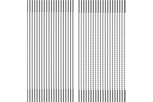 GLMFAN 5 Inch Plain End Scroll Saw Blade Set, 40Pcs High Carbon Steel Scroll Saw Blades Replacement 10TPI 28TPI, Pinless Scro