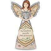 Elements Irish Blessing Angel Figurine by Pavilion, 6-Inch, Inscription May God Hold You in The Palm of His Hand