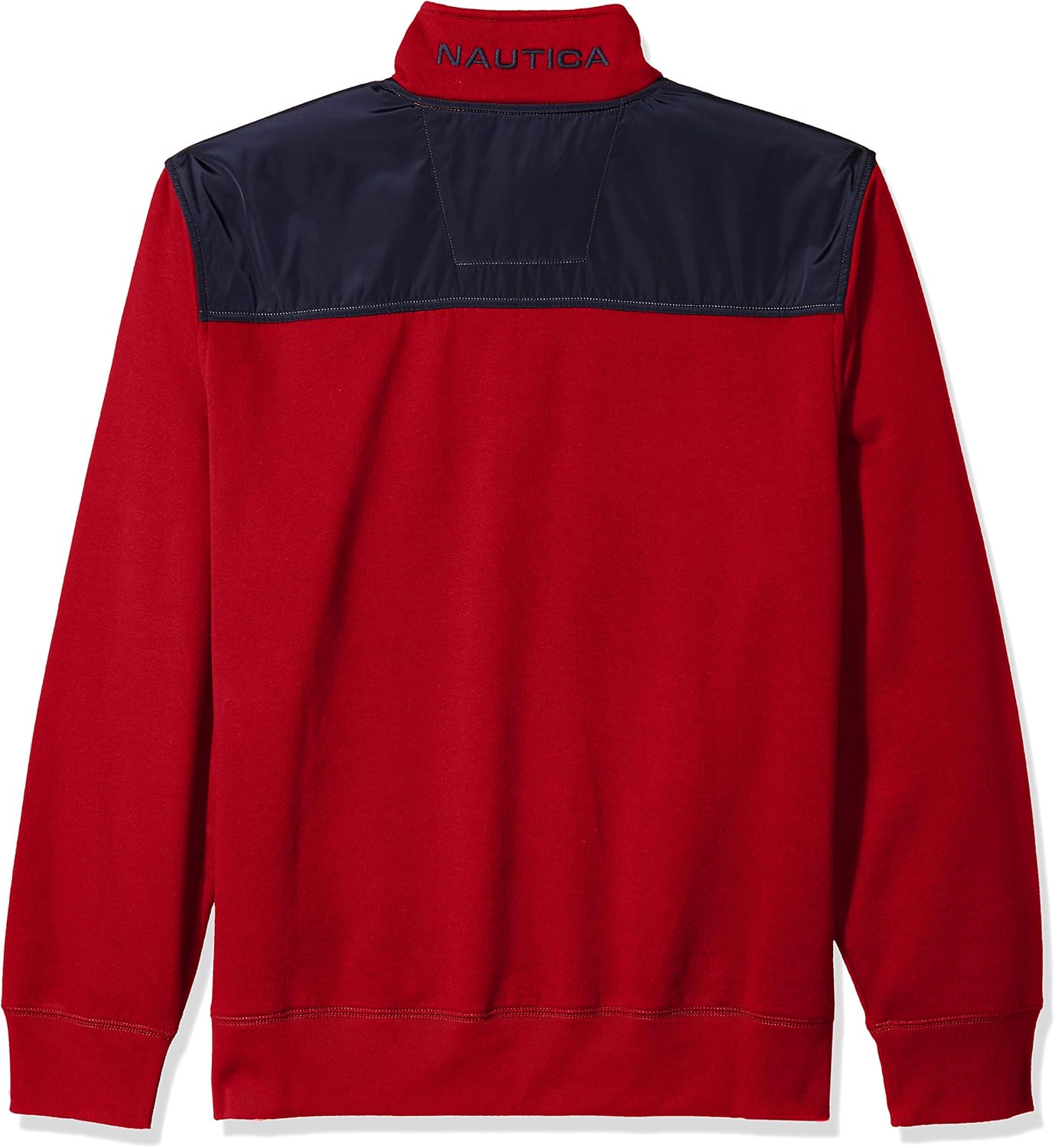 Nautica Men's 1/4 Zip Pieced Fleece Sweatshirt at  Men’s Clothing store