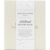 Childhood Memory Book - Elegant Memory Book For Kids Till Age 18 W/Guided Prompts, Space for Photos & More - Childhood Memory Journal (175 Pages, Cream)