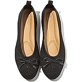 Women's Flats Shoes Dress Shoes Round Toe Ballet Flats Comfortable Crochet Lace Black Flats Low Heel