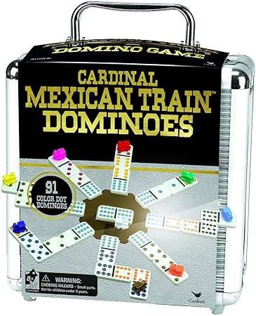 Amazon メキシカン トレイン ドミノ 伝統的なゲームセット ダブル 12色 ドミノ カーディナル アルミケース ドミノ おもちゃ