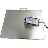 Angel USA Extra Large Platform 22 inches x 18 inches Stainless Steel 400lb Heavy Duty Digital Postal Shipping Scale, Powered by Batteries or AC Adapter, Great for Floor Bench Office Weight Weighing