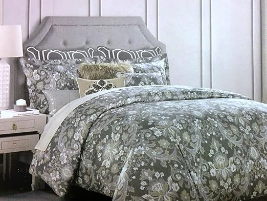 Amazon Com Tahari Home Queen Full Comforter Set 6 Pieces Grey