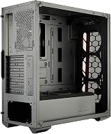 Cooler Master MasterBox MB511 ATX PC Case Red Accent Mesh Front Transparent Side view 6