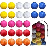 HHLZM 24 Pack Foam Golf Practice Balls,Practice Golf Balls for Backyard,Realistic Feel and Limited Flight Soft Golf Balls for Indoor or Outdoor Training