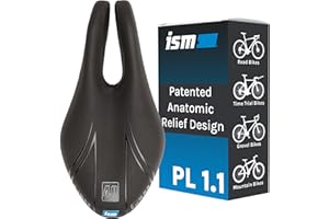 ISM PL Series Noseless Bike Seat - Split Nose Bicycle Saddle for Road Bikes, Mountain Bikes, Gravel, and Triathlon Bikes - Un