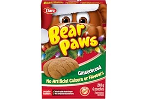 Bear Paws Gingerbread Cookies - Soft Cookie Snack Packs, Christmas and the Holiday Season, Made With Real Ginger, Peanut Free