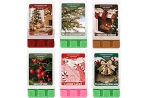 SCENTORINI Wax Melts, Strong Scented Wax Melts 6 Pack - Christmas