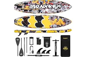 WINNOVATE WIN IN INNOVATE Winnovate 11'6"x34"/35" Inflatable Stand Up Paddle Board, Extra Wide Paddle Board for Adult/Family/2+1 People, Ultra Stable All-Round Sup Board with Paddle Board Accessories,Camera Mount, 10L Dry Bag