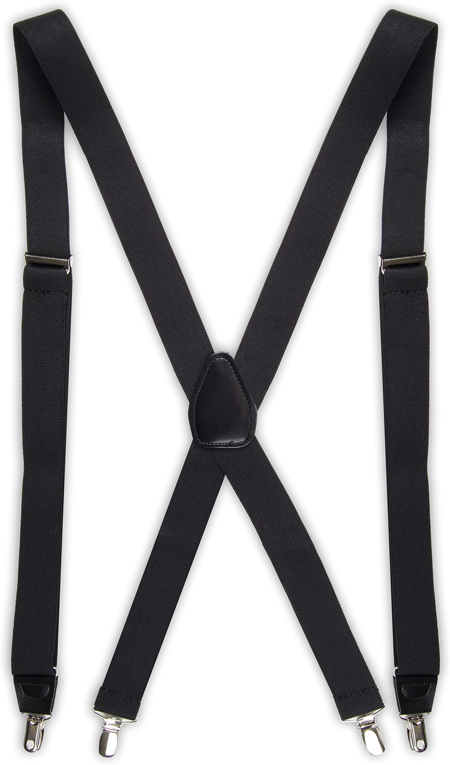 Dockers Suspenders for Men-Heavy Duty Clips and X Back Adjustable Straps for Adults