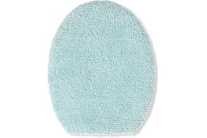 TOWN & COUNTRY EVERYDAY Ultra Plush Solid Tufted Toilet Lid, Soft and Absorbent, Non-Slip Cover, Machine Washable, 18"x19", A