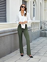 DLOODA Womens Bootcut Dress Pants Business Casual