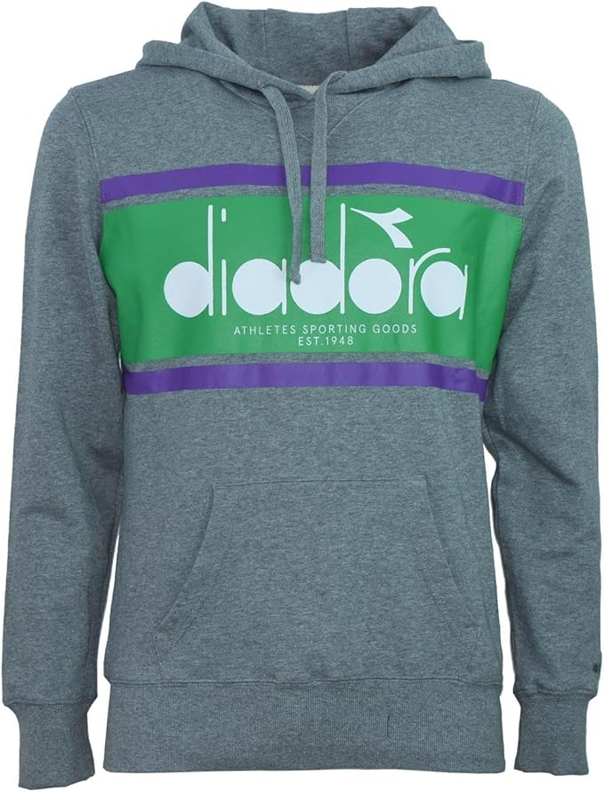 felpa diadora con cappuccio