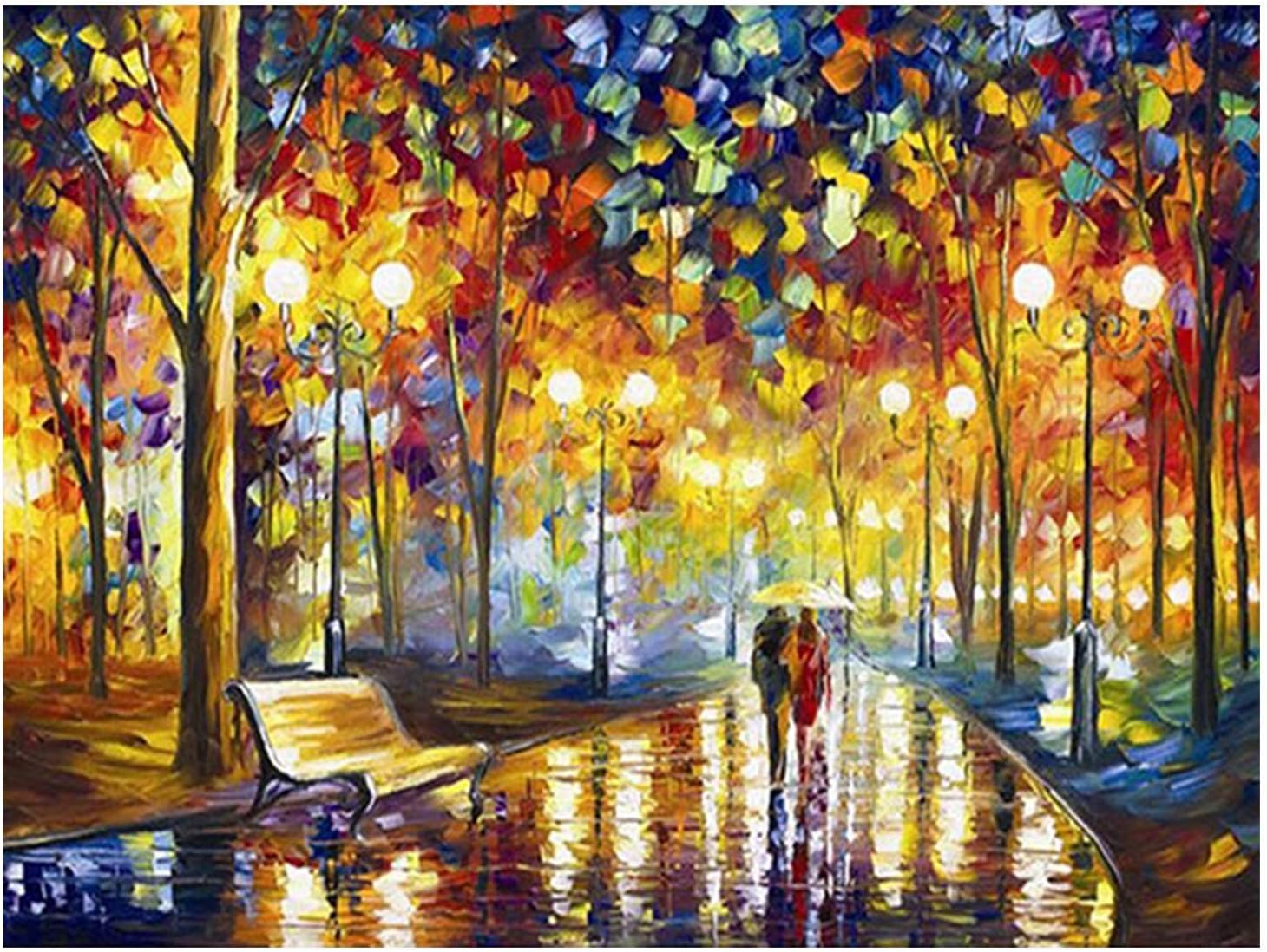 LIK DIY 5D Diamond Painting Kits by Number for Adults Diamond Painting Full Drill Fox Rhinestone Embroidery Cross Stitch Supply Arts Craft Canvas Home Kitchen Hotel Wall Decor 30X40cm (C)