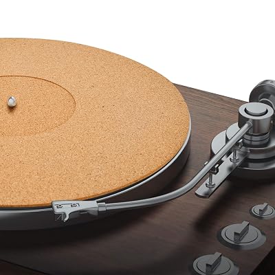 Cork Turntable Mat by PRO SPIN for Vinyl LP Record Players (3mm) | Record Player Mat with High-Fidelity Audiophile Acoustic Sound Support | Turntable Slip Mat Help Reduce Noise Due to Static and Dust