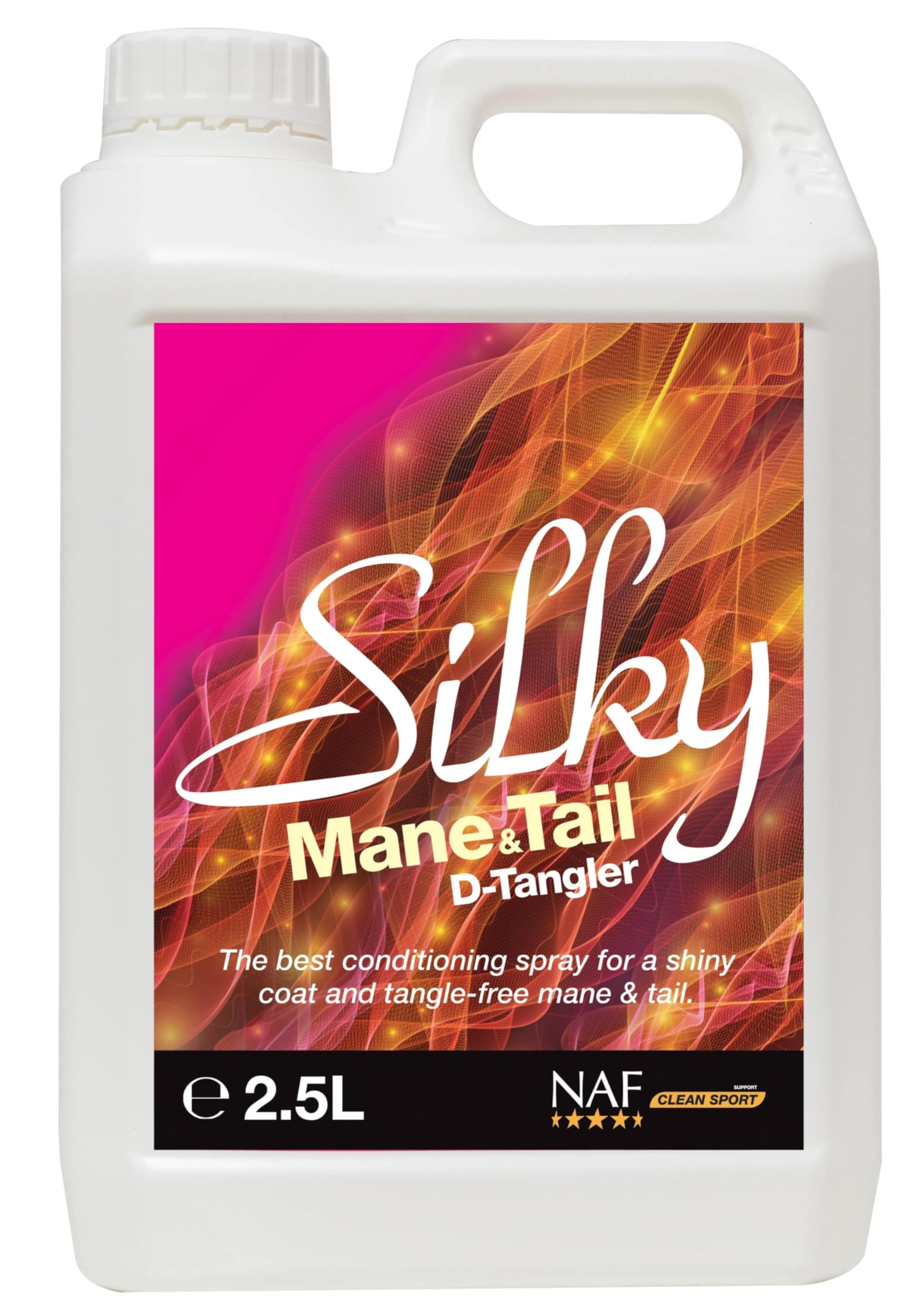 NAF Silky Mane & Tail 2.5L โ Leave-In Conditioning Spray for Horses โ Instantly Detangles, Softens & Shines โ Non-Greasy, Dust-Repellent Finish โ image 1